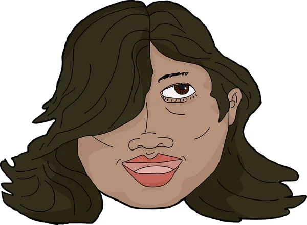 Hermosa mujer hispana sonriendo — Vector de stock