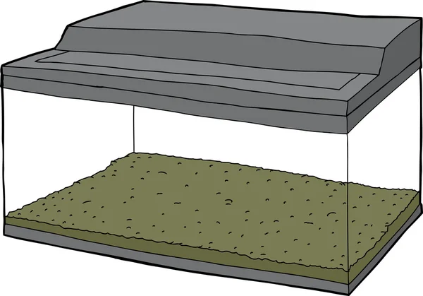 Habitat di vetro trasparente vuoto — Vettoriale Stock