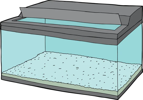 Fischbecken mit offenem Deckel — Stockvektor