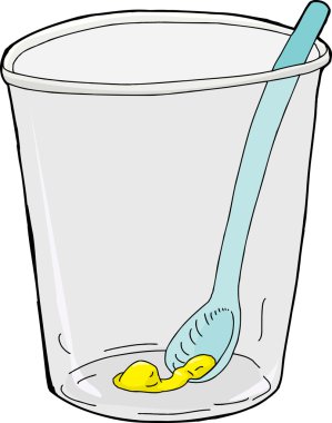 Bir fincan izole dondurma