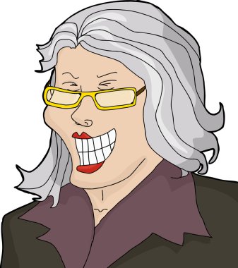 Laughing Mature Businesswoman clipart