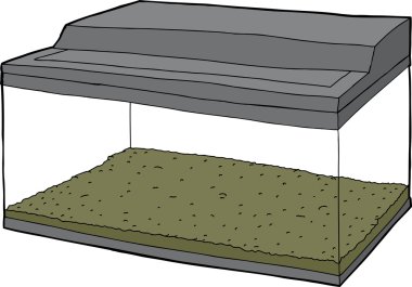 Boş açık cam Habitat