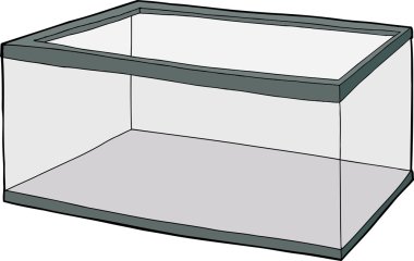 İzole boş akvaryum