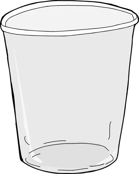 孤立的空塑料杯 — 图库矢量图片