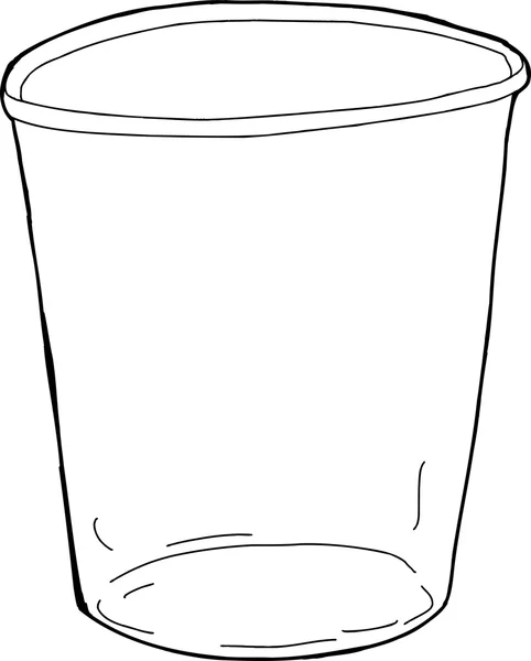 Empty Outlined Cup — Stock Vector