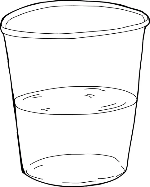 Delineado metade copo cheio — Vetor de Stock