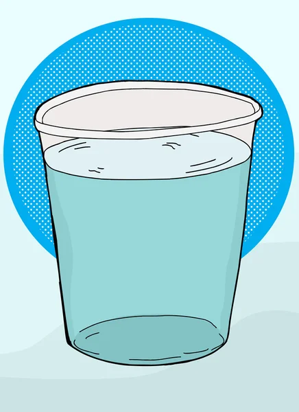 Copa de agua sobre azul — Archivo Imágenes Vectoriales
