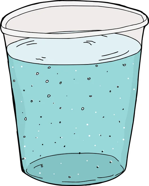 Cup of Carbonated Water — Stock Vector