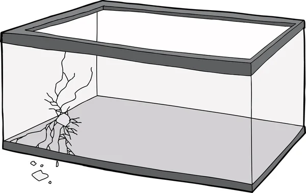 Yalıtılmış bozuk balık Tank — Stok Vektör