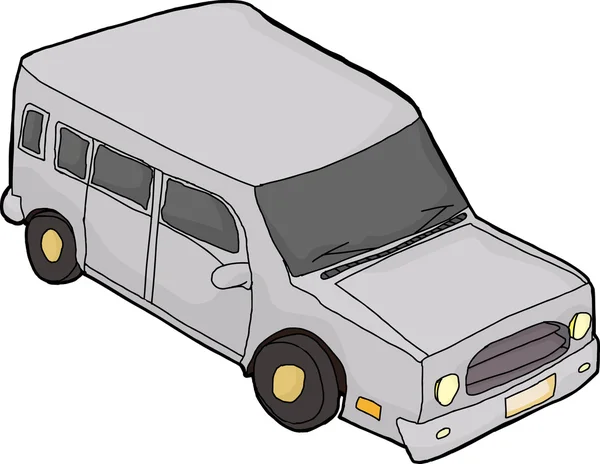 Gris de dibujos animados SUV — Vector de stock
