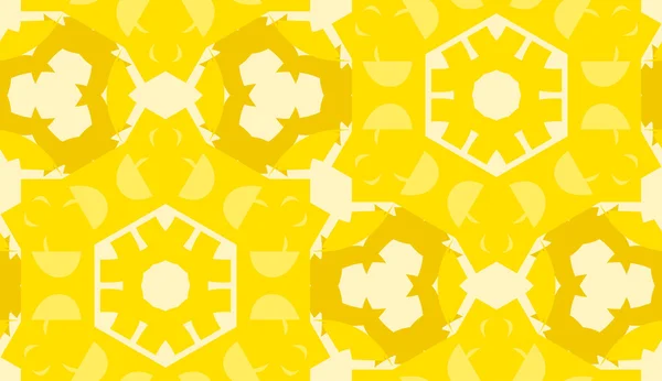 Žlutá kaleidoskop vzor — Stockový vektor