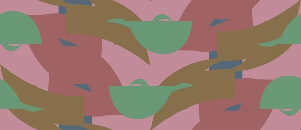 Nahtlose abstrakte Formen über rosa — Stockvektor