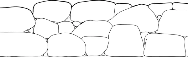 短的石围墙的轮廓 — 图库矢量图片