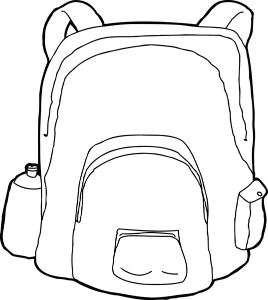 Sırt çantası özetlenen — Stok Vektör