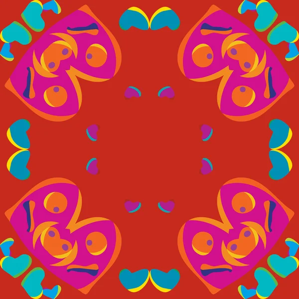 Azulejos rojos de ojos abstractos — Archivo Imágenes Vectoriales