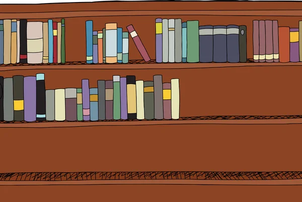 Yarım tam Bookshelf — Stok Vektör