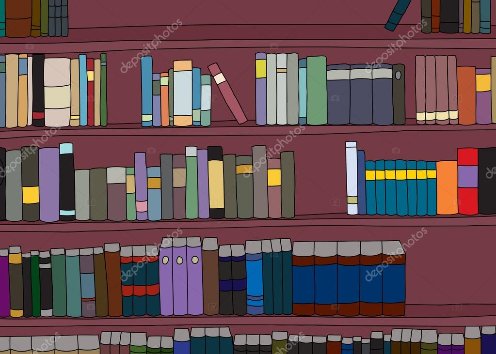 Libros en estantes de patrones sin fisuras. fondo de biblioteca o librería  de librería o estanterías.