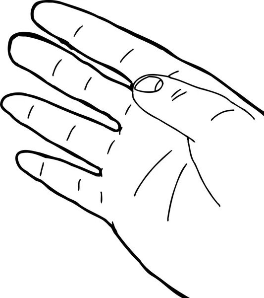Контур рука мультфільм — стоковий вектор
