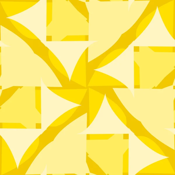 黄色の三角形のパターン — ストックベクタ