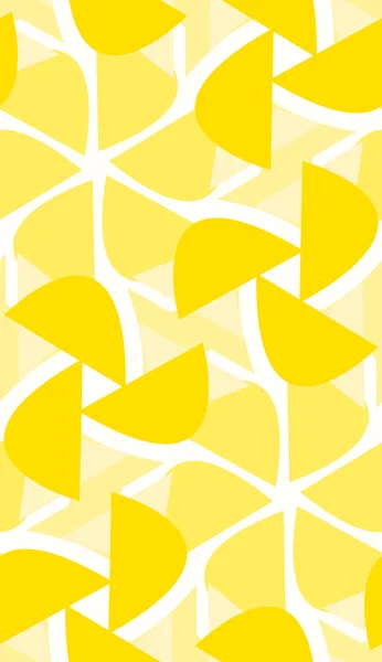 Yellow Pattern of Flower Shapes — Stock Vector