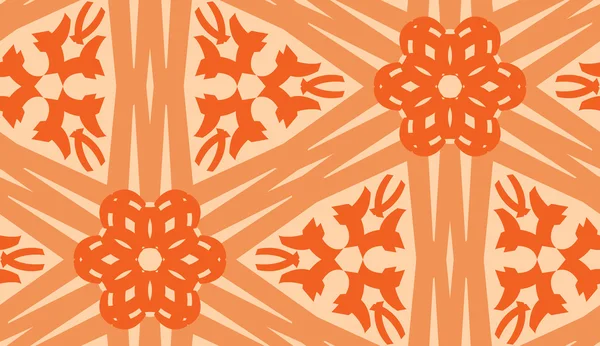 연결 된 오렌지 라인 패턴 — 스톡 벡터