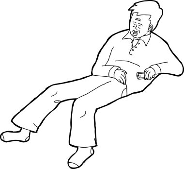 Anahat yetişkin uzaktan kumanda ile uyku