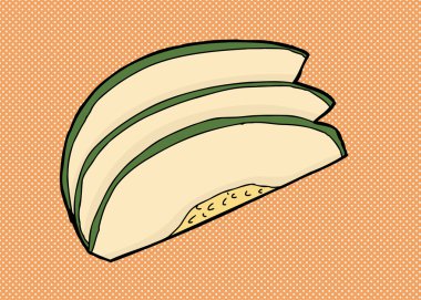 Dilim meyve portakal üzerinde