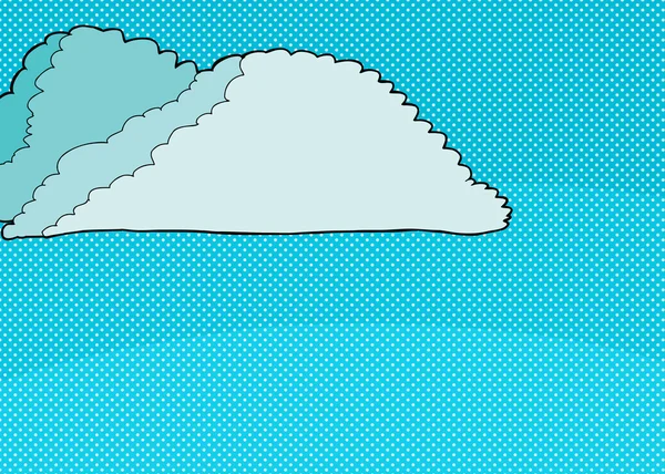 Tecknade Cumulonimubus moln på halvton — Stock vektor