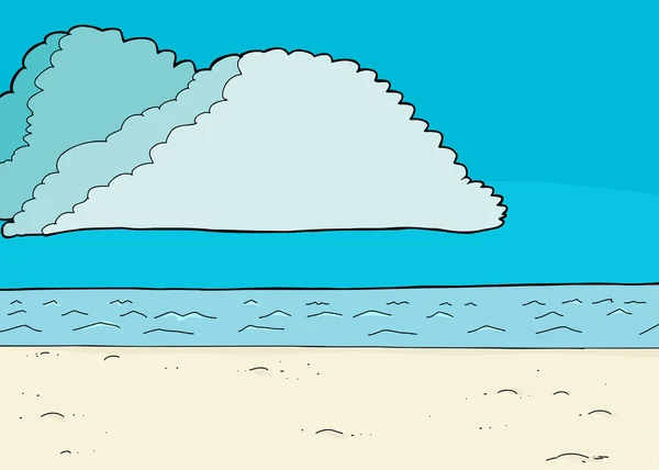 Nubes cumulonimbus en el cielo azul — Vector de stock