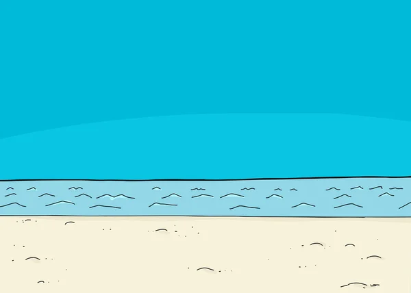 Vazio azul oceano praia — Vetor de Stock