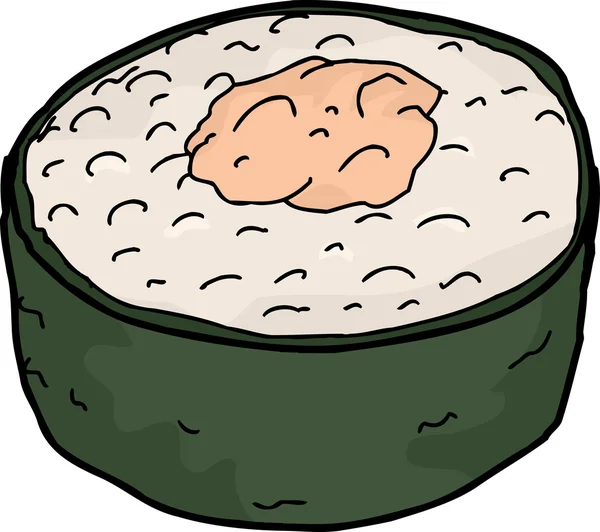 亚洲风格的米饭的海藻 — 图库矢量图片
