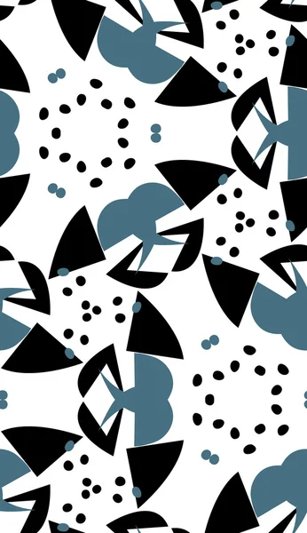 Azul y Negro formas abstractas — Archivo Imágenes Vectoriales