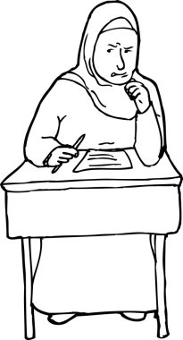 Masasında mücadele öğrencisi anahat