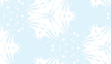 Beyaz soyut kar taneleri seamless modeli