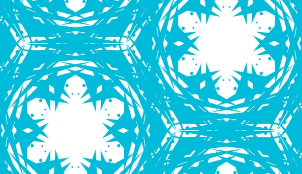 Seamless Blue Kaleidoscope Pattern — Stock Vector