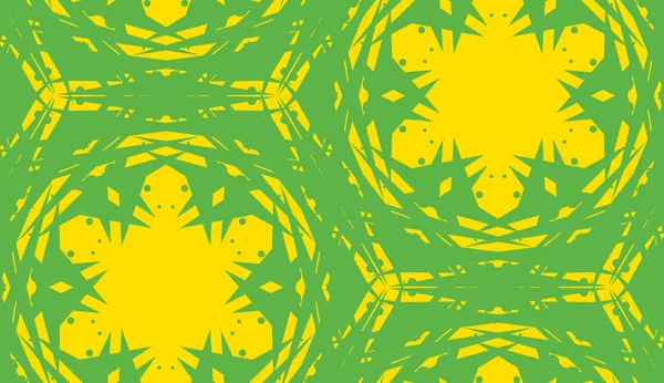 Sömlös gula kalejdoskop mönster — Stock vektor