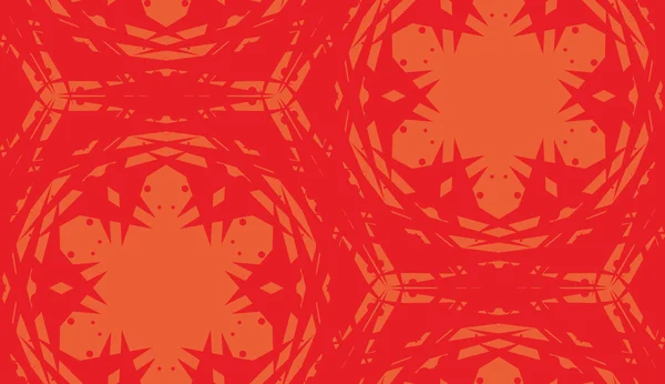 Nahtloses rotes Kaleidoskopmuster — Stockvektor