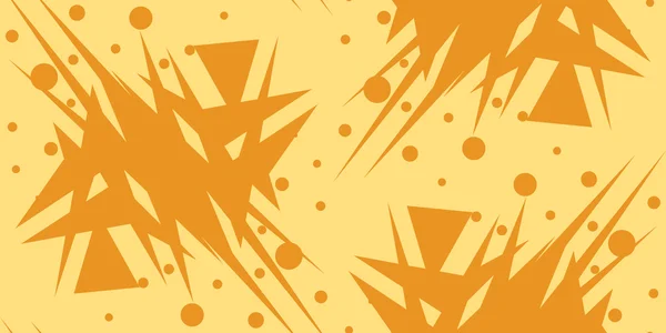粉々 になった黄色い三角形の抽象 — ストックベクタ