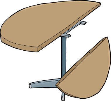 Isolated Round Table Parts