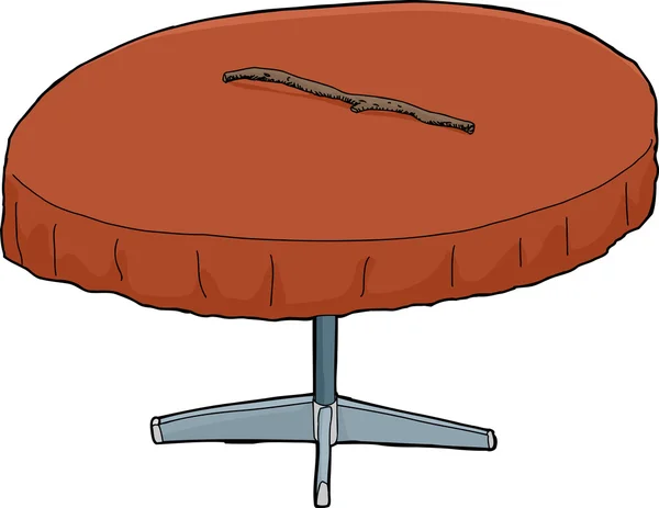 Stick on Round Table — Stok Vektör