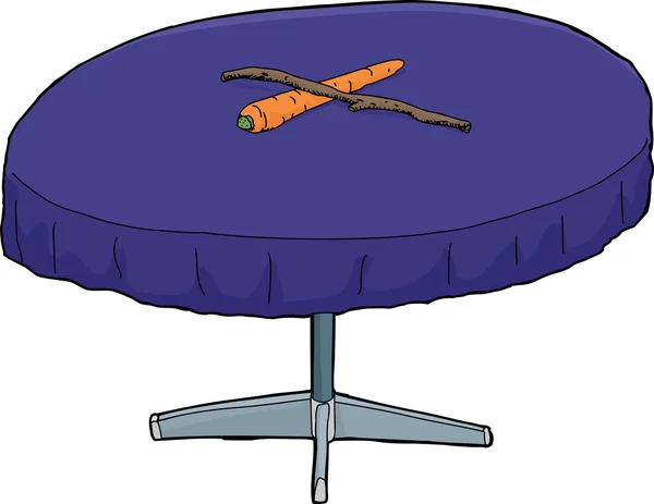 Carrot and Stick on Table — Stock vektor