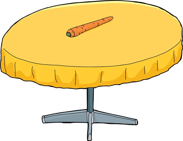 Yellow Table with Carrot — Stockvector