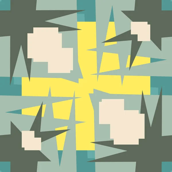 Seamless Squares and Star Shapes — Stockový vektor