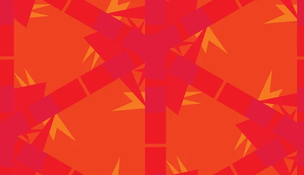 Orangefarbenes Polygonmuster — Stockvektor