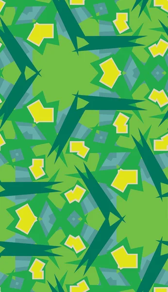 Green Kaleidoscope Pattern — 스톡 벡터
