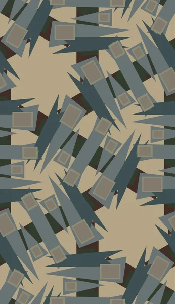 Pattern of Brown Triangles and Squares — Stock vektor