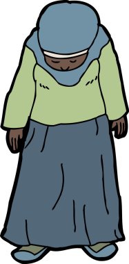 Üzgün Müslüman kadın