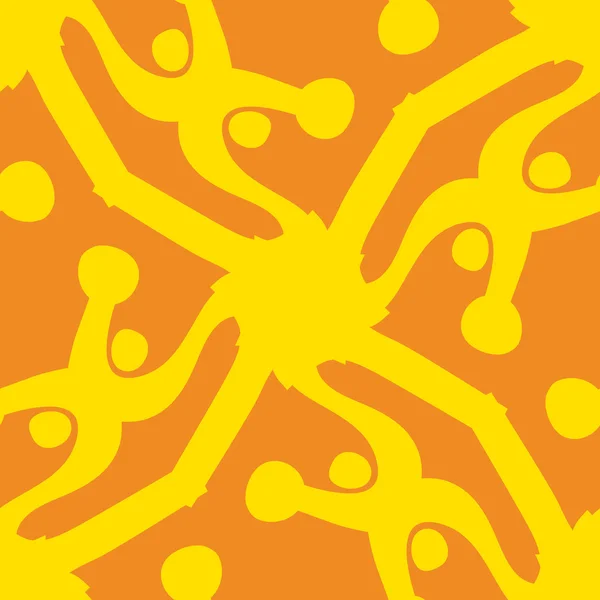 黄色のタイルを張られた回路パターン — ストックベクタ