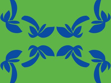 Mavi yansıtan palmiye ağacı desen