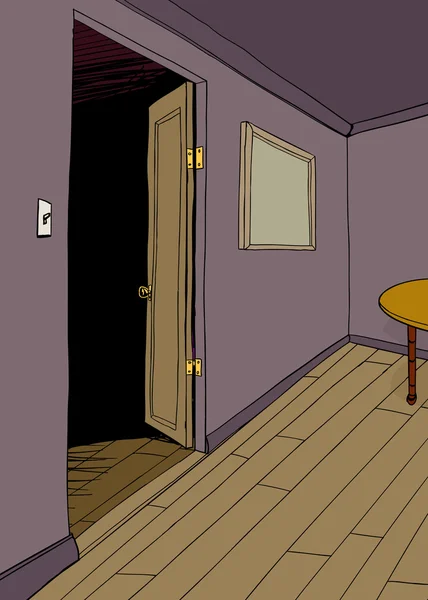 Chambre vide avec table — Image vectorielle